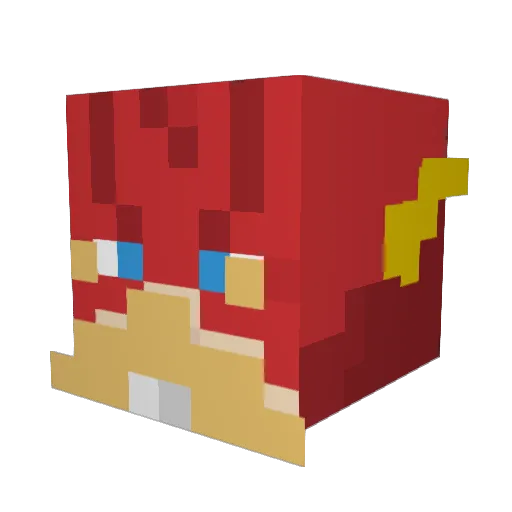 Perdigoncete Minecraft avatar head, 3D render