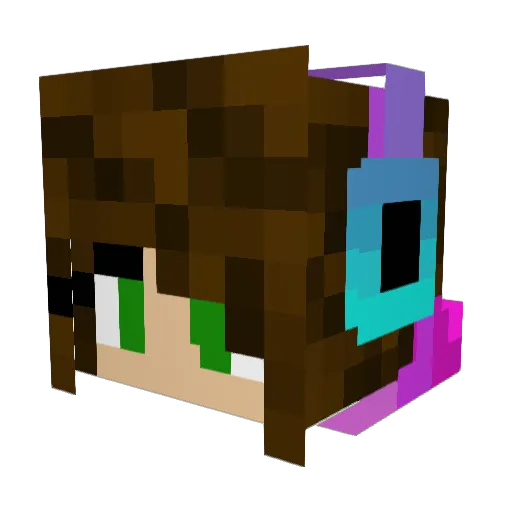 Perdita47 Minecraft avatar head, 3D render