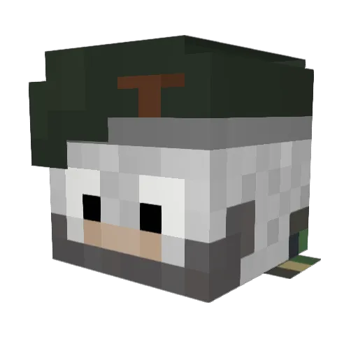 Perds_ Minecraft avatar head, 3D render