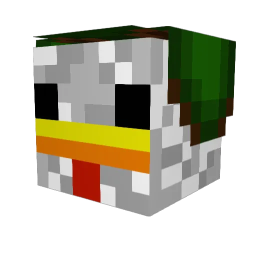 PereRex Minecraft avatar head, 3D render