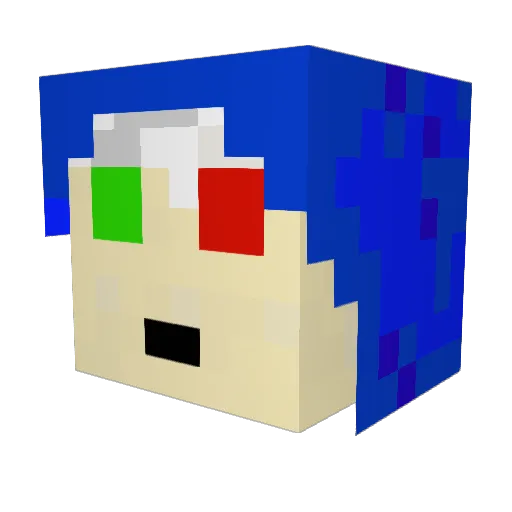 Peremon Minecraft avatar head, 3D render