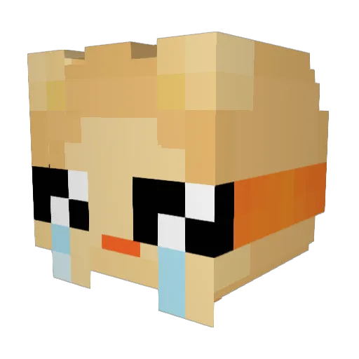 Perensappie Minecraft avatar head, 3D render