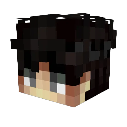 Perento Minecraft avatar head, 3D render