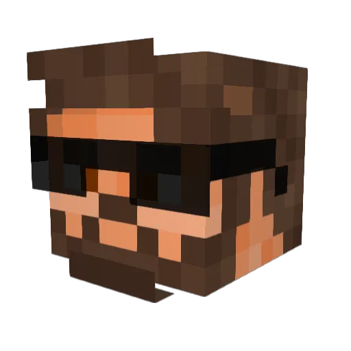 Perevozchenko Minecraft avatar head, 3D render