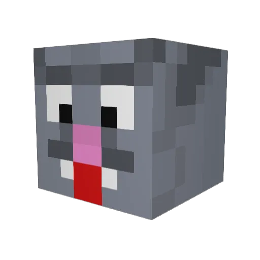 Perewin Minecraft avatar head, 3D render