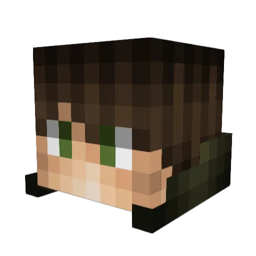 Perex Minecraft avatar head, 3D render