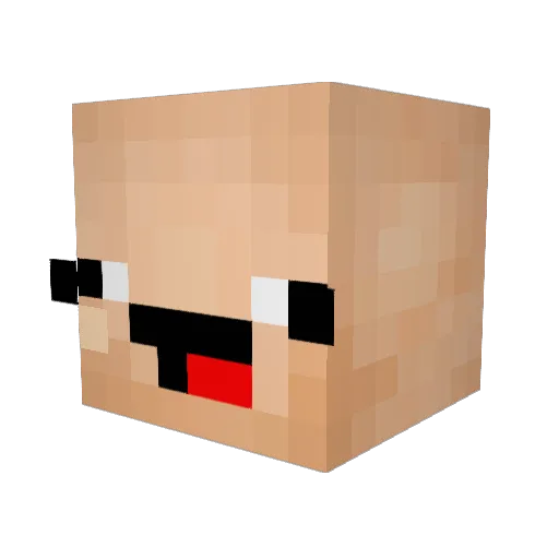 Perexian Minecraft avatar head, 3D render