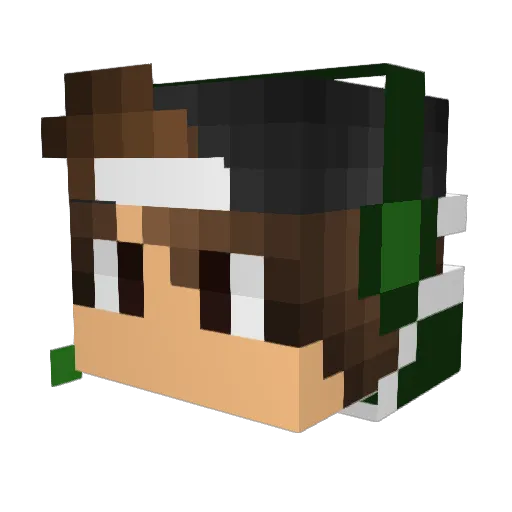 PerfectMax2 Minecraft avatar head, 3D render