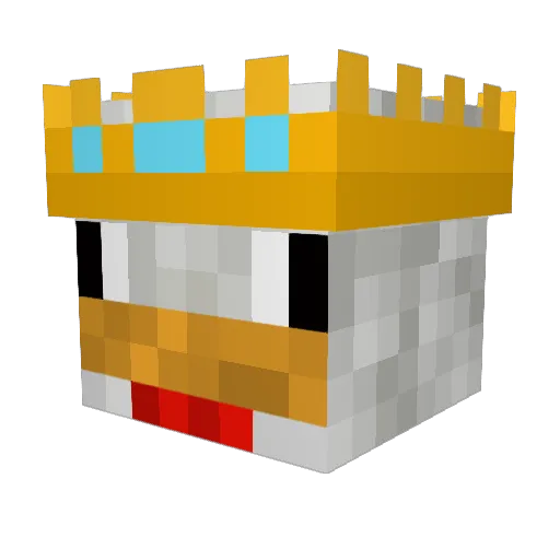 PerfectProG Minecraft avatar head, 3D render