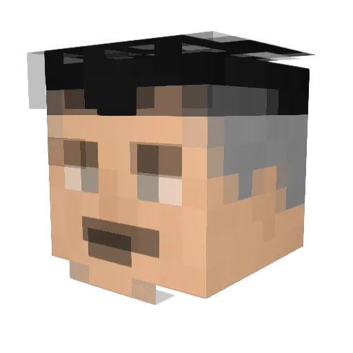 Perfect_cell10_ Minecraft avatar head, 3D render