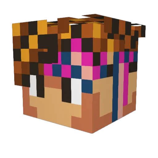 Perfectdante2 Minecraft avatar head, 3D render