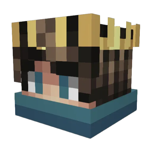 Perfectgoose Minecraft avatar head, 3D render