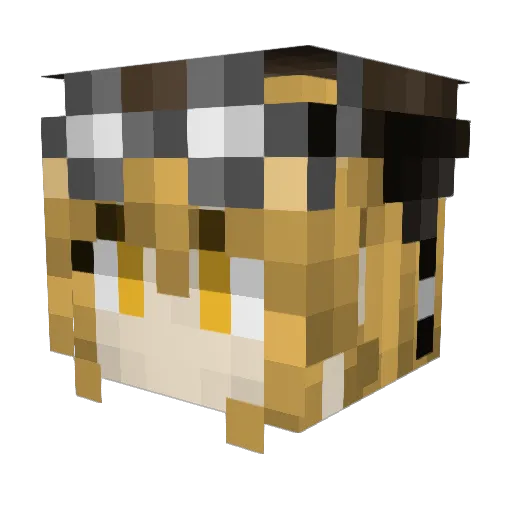 PerfectlyCrispy Minecraft avatar head, 3D render