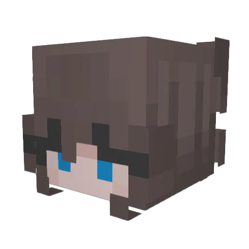 Perfectngoated Minecraft avatar head, 3D render