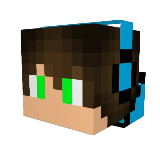 Perfekto Minecraft avatar head, 3D render