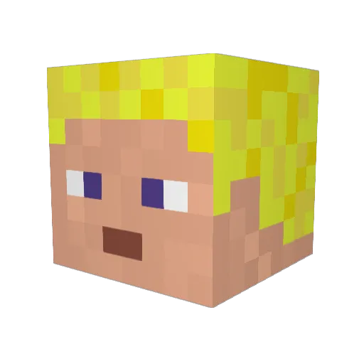 Perfetor Minecraft avatar head, 3D render
