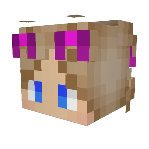 Pergiee Minecraft avatar head, 3D render