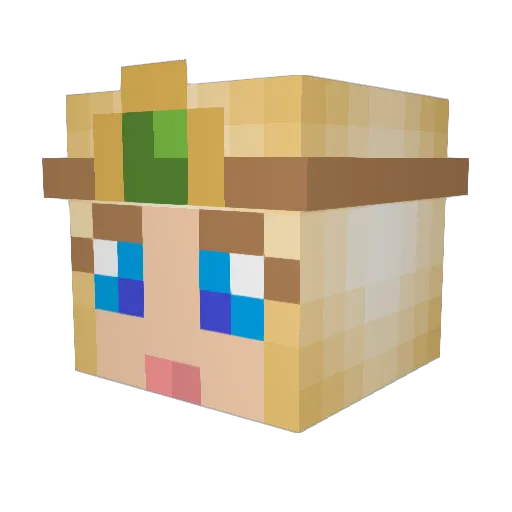 Pergola Minecraft avatar head, 3D render