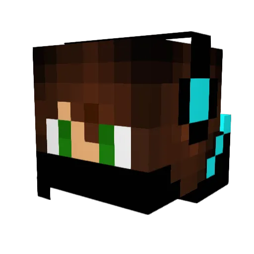 Perhakano Minecraft avatar head, 3D render