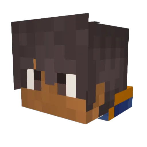 PerhapsAGod Minecraft avatar head, 3D render