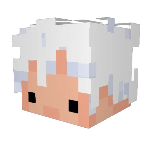 PerhapsBigGod Minecraft avatar head, 3D render