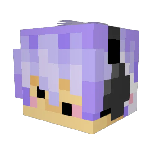 PeriBearie Minecraft avatar head, 3D render