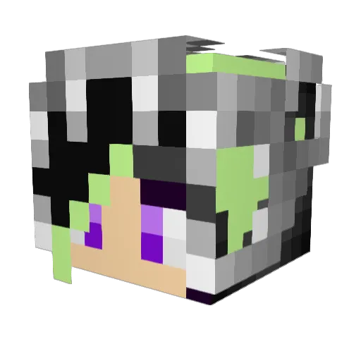 PeriFao Minecraft avatar head, 3D render