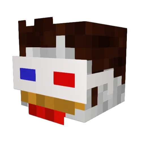 PeriPeriNandos Minecraft avatar head, 3D render