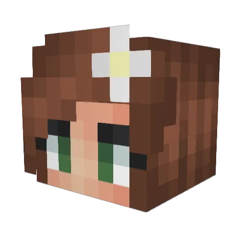 PeriVeri Minecraft avatar head, 3D render