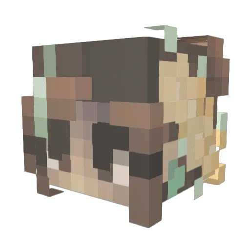 Periar Minecraft avatar head, 3D render