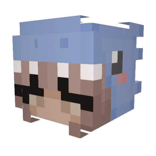 Peridot928 Minecraft avatar head, 3D render