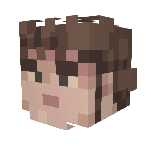 Periiii Minecraft avatar head, 3D render