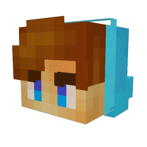 PerikMC Minecraft avatar head, 3D render