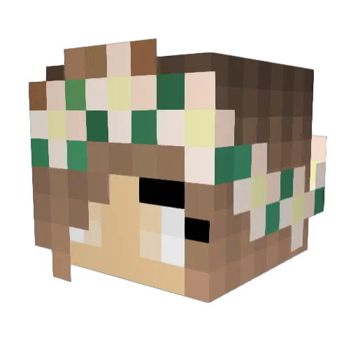 Perimeters Minecraft avatar head, 3D render