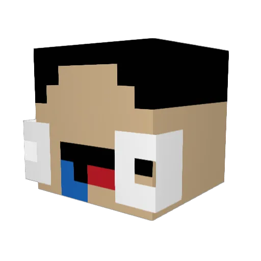 PeriodtBoo Minecraft avatar head, 3D render