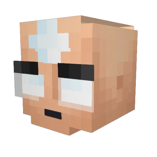 Periones Minecraft avatar head, 3D render