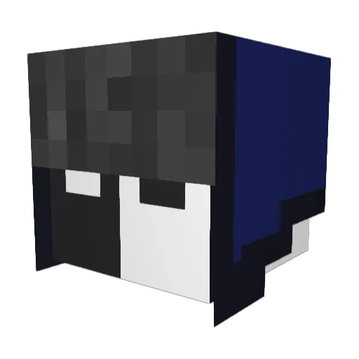 Perishal Minecraft avatar head, 3D render