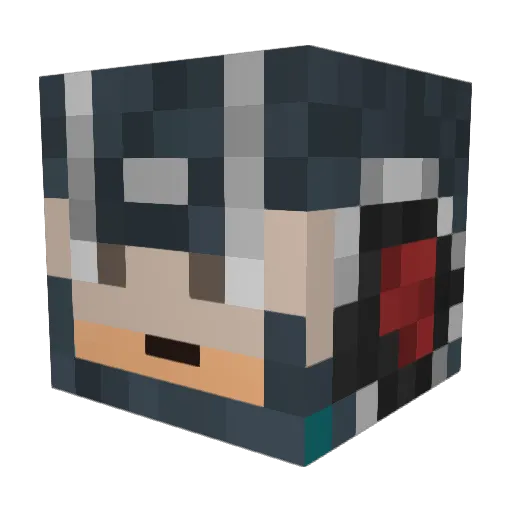Perithorios7 Minecraft avatar head, 3D render