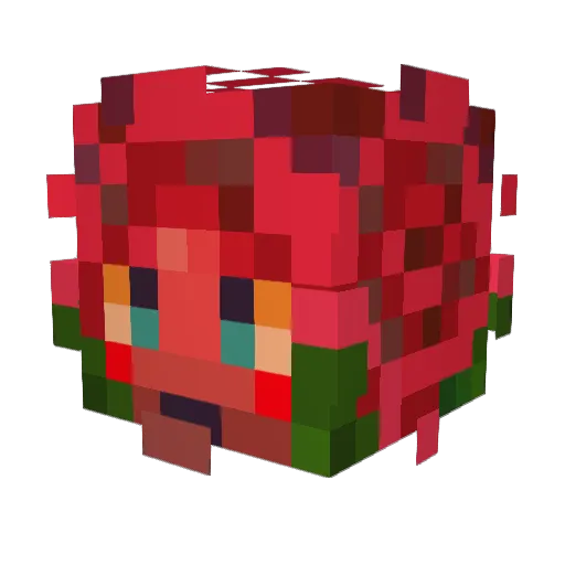 PeriwinkleCoral Minecraft avatar head, 3D render