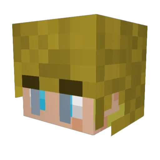 Perize Minecraft avatar head, 3D render