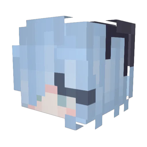 PerkMx Minecraft avatar head, 3D render