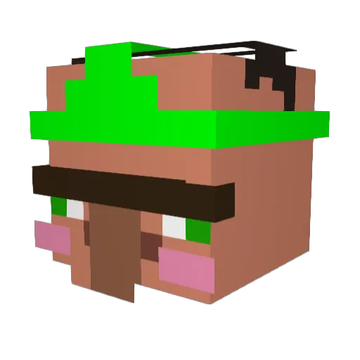 PerkSlot Minecraft avatar head, 3D render