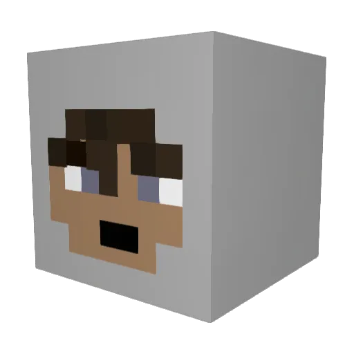 Perkyy12 Minecraft avatar head, 3D render