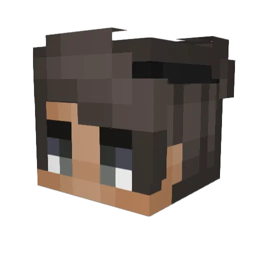Perl1xon Minecraft avatar head, 3D render