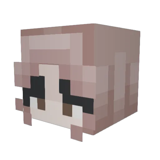 PerlaRose890 Minecraft avatar head, 3D render