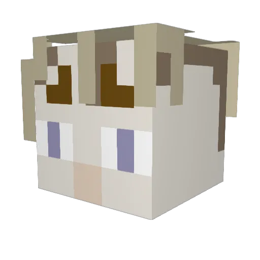 Perla_Chmielowa Minecraft avatar head, 3D render