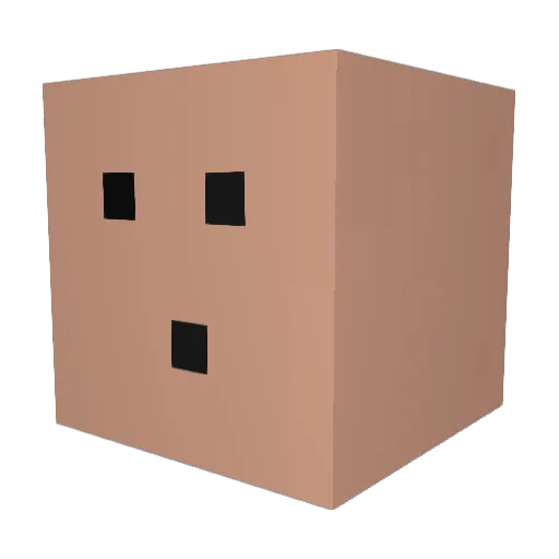 PerliteAU Minecraft avatar head, 3D render