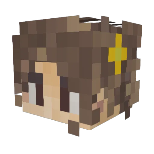 PermaCultured Minecraft avatar head, 3D render