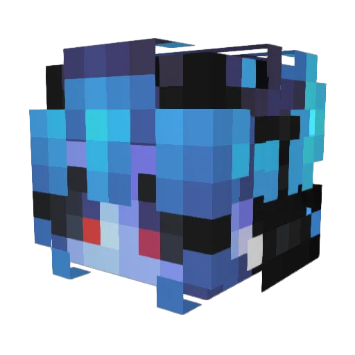 PermaDepraysie Minecraft avatar head, 3D render