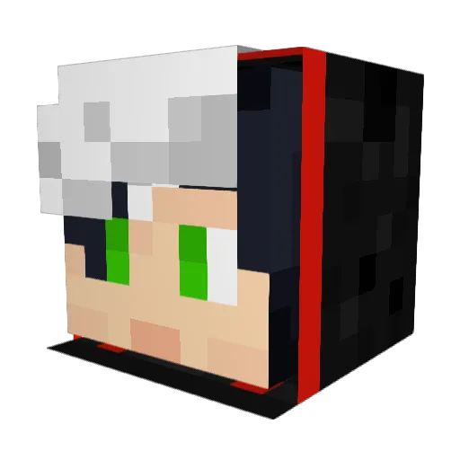 Permace Minecraft avatar head, 3D render